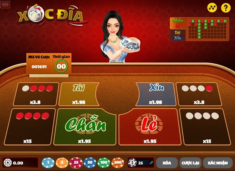 trải nghiệm xóc đĩa tại m88